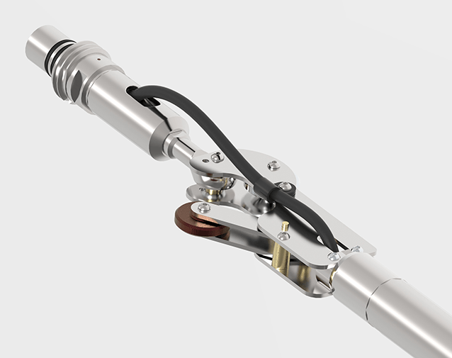 Close up of Geosense IPI wheel set and connector