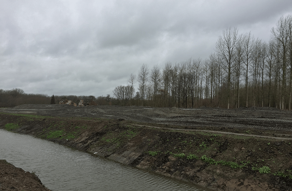 Belgian wetlands with canal