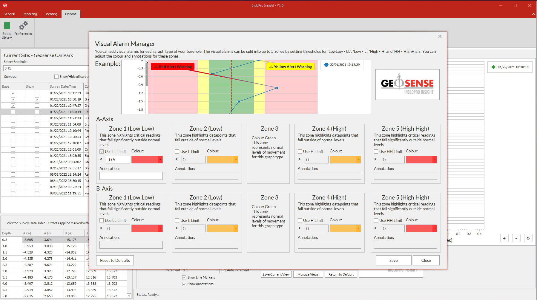 Inclopro Insight Inclinometer Visualisation Software